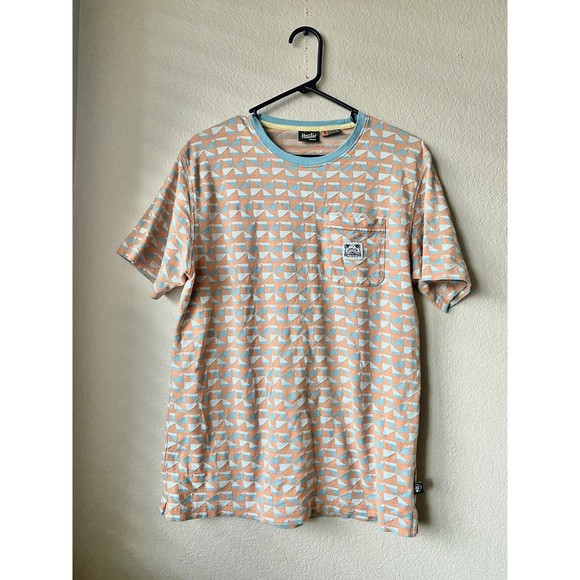 Howler Brothers Jacquard T-Shirt Orange Men’s Size Medium GUC - Picture 1 of 4